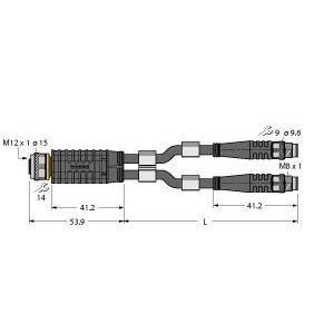 VBRK4.4-2PSG3M-0.3/0.3/TEL 2-fach-Verteilersysteme, Y-Verteiler mit