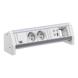 902.0298, DESK 2xUTE 1xUSB A/C 22W 1xCM GST18 RAL9010