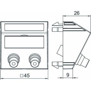 MTS-2R F RW1 Multimediaträger Audio-Cinch 2x Kupplung