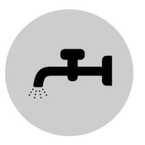 M22-XDL-W-X16 Tastenlinse, flach weiß, Symbol Flüssigk