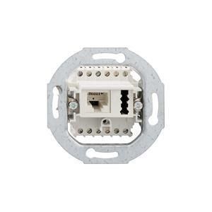 IAE/UAE 8 (6)-TAE 6 F+N Up 0 rw, Kombinations-Anschluss-Einheit für 2 Terminals, 2 x 6-polig, 2 x 6 Schraubkontakte, für Abdeckungen der Elektro-Installationsmaterial-Hersteller, mit