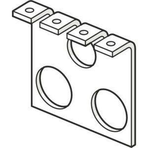 8146, Messingplatte 8146, Erdungsplatte, Dicke: 3 mm, Verwendung: 041A/B, Öffnungen: 1xM20x1,5/2xM25x1,5, Länge: 65 mm, Breite: 62 mm