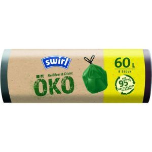 60 l Öko-Müllbeutel mit Zugband Swirl®   60 l Öko-Müllbeutel mit Zugband