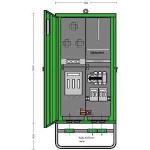 A 250-1Z-2AB Anschlussschrank