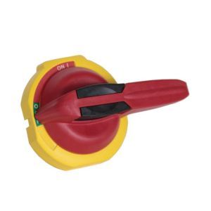 194R-PY Rotary Door Handle, Red/Yellow