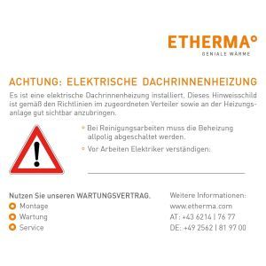 AKD Warnaufkleber "Achtung elektrische Dachr