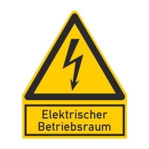 182736 Warnschild Elektrischer Betriebsraum Kun