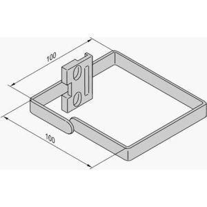 23130341 Kabelöse (Varistar), Stahl, 100x100