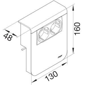 SL201159269011 Geräteträger Steckdose/PIR SL 20x115 gs