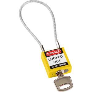 Compact Cable Padlock Yellow 20cm KD Kompakte Sicherheitsschlösser ? mit Kabe