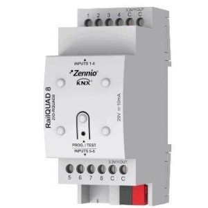 ZIO-RQUAD8 Zennio RailQUAD. KNX-Modul mit 8 analog-