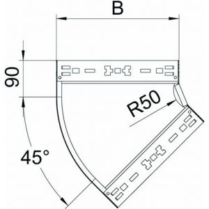 RBM 45 310 FS Bogen 45° mit Schnellverbindung 35x100,