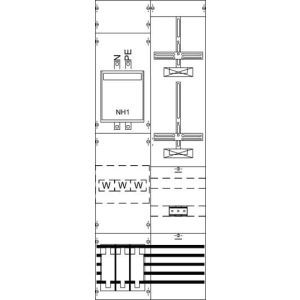 KA4237, KA4237 Mess- und Wandlerfeld H5/B2 vorverdrahtet mit Zählerkreuz