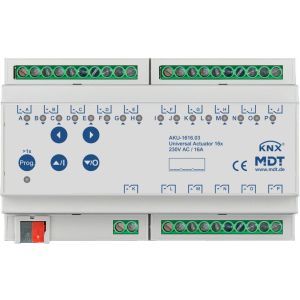 AKU-1616.03, Universalaktor 16-fach, 8TE, REG, 16 A, 230 V AC, 100 µF, 15 EVG