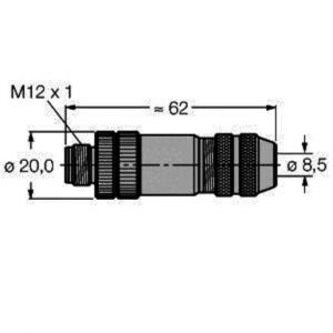 BMSWS8151-8.5, Aktuator- und Sensor, konfektionierbar, Konfektionierbarer Steckverbinder, M12 × 1 Stecker, gerade