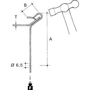 RM-055 E-KLIPS, Flanschkralle 45°, Stahl, mecha