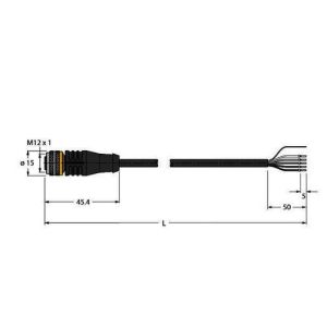 RKS4.5T-2/TXL Aktuator- und Sensorleitung / PUR, Ansch