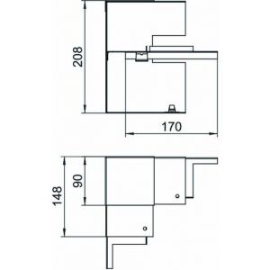 GS-AI90210RW Inneneck vereinfacht asymmetrisch 90x210