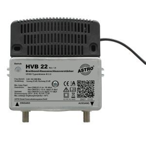 HVB 22 Breitbandverstärker mit 65 MHz Rückweg,