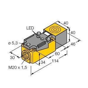 BI20-CP40-VP4X2 Induktiver Sensor mit erhöhtem Schaltabs