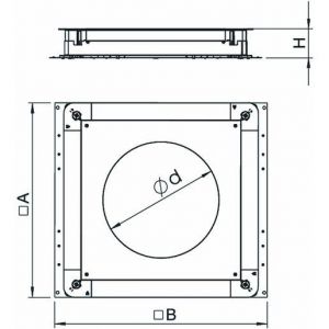 UGD 250-3R4 Unterflur-Gerätedose 250-3 für GESR4 410