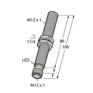 BI4U-M12-VP6X-H1141 L100 Induktiver Sensor, mit erhöhtem Schaltab