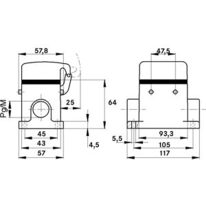 79096000 H-B 16 SDRL-BO M25 ZW. SOCKELGEHAEUSE