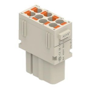 CX 08 CYF, Buchseneinsatz, MIXO, 1ME, 8P, Silber, AXYR® push-in Anschluss, 16A, 400V