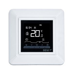 devireg Opti Thermostat mit weißem Einfachrahmen