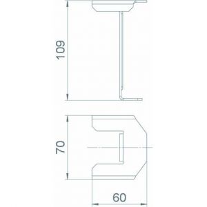 DST110 BKRS FS Deckelstütze für Formteildeckel BKS 110x