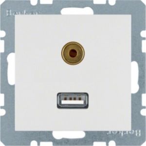 3315391909 USB/3,5 mm Audio Steckdose S.1 p-w matt