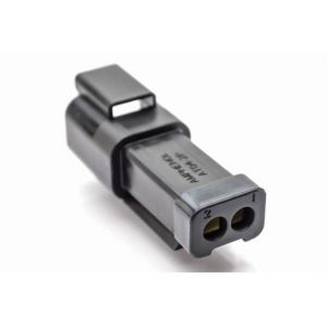 AT04-2P-MM01BLK 2 Pin Receptacle, with End Cap Reduced D