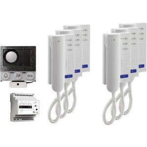 PAIH060/004, audio:pack Einbau für 6 Wohneinheiten, mit Einbaulautsprecher ASI12000 + 6x Türtelefon ISH3030 + Steuergerät BVS20