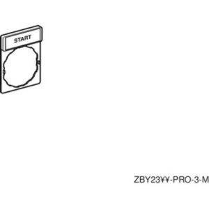 ZBY2303 Schildträger 30x40mm, für Ø 22 Geräte, m