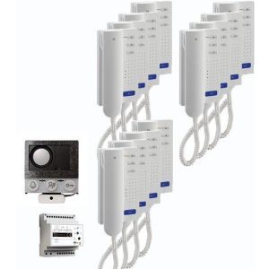 PAIH120/004, audio:pack Einbau für 12 Wohneinheiten, mit Einbaulautsprecher ASI12000 + 12x Türtelefon ISH3030 + Steuergerät BVS20