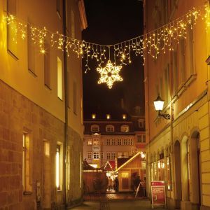 899771, LED-Lichtschlauch Schneeflocke 324 LEDs warm-weiß, 62 cm Durchm., Straßenbeleuchtung ohne Stecker