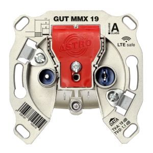 GUT MMX 19 BK-Modem-Durchgangsdose, 5 - 1218 MHz, T