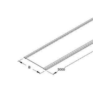 GTD 100 F Deckel für Gitterrinne, 100x3000 mm, Sta