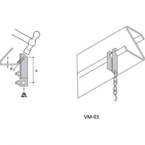VM-03 Trägerklammer, für vertikale Kante bis 3