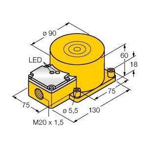 NI100U-K90SR-VN4X2 Induktiver Sensor, mit erhöhtem Schaltab