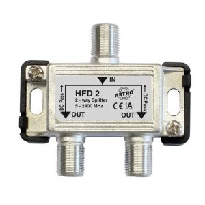 HFD 2 Verteiler 2-fach, 5 - 2400 MHz, Verteild