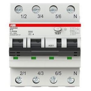 DS203NC K13 A30, DS203NCA-K13/0,03 FI/LS-Schalter 6kA, 3P+N, Typ A, B 6, 30mA