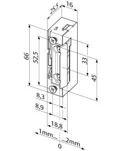 118E-A71, RADIUSTÜRÖFFNER 118®E OHNE STULP, 10-24 V GS/WS (11-13V GSeE) UNI