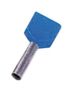 ICIAE1614Z, Isolierte Zwillingsaderendhülse 2 x 16qmm 14 mm Länge verzinnt blau