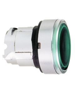 ZB4BW333, Frontelement für Leuchtdrucktaster ZB4, tastend, grün, Ø 22 mm