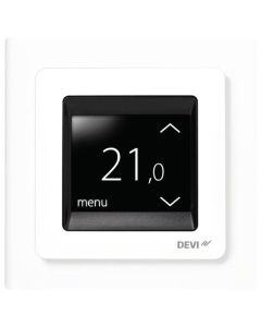 DEVIreg Touch, Elektron.Uhren-Thermostat, reinweiß Touch-Display, 16A mit Rahmen