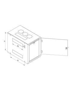 RUA-15-AS6-CAX-A1, 19 Wandschrank einteilig 15HE/595mm