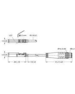 BIM-UNT-AP6X-0.3-PSG3M, Magnetfeldsensor, für Pneumatikzylinder