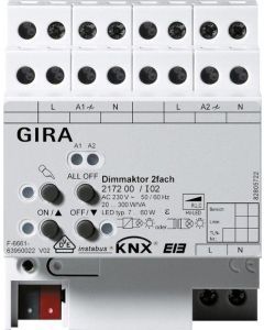 217200 Dimmaktor 2f 2 x 300 W/VA KNX REG