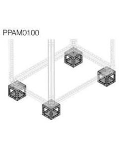 PPAM0100, PPAM0100 Sockel Eckteil, Höhe 100mm, 4 Stück